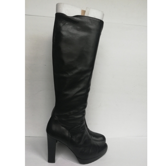 STUART WEITZMAN Platform to the Knee leather Boots - Picture 4 of 10